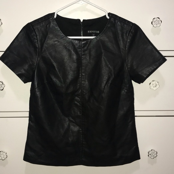 Express Leather Shirt Like New - Picture 5 of 7